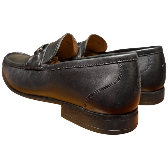 PETER MILLAR Crown Men's 11M Leather Horse Bit Loafer Black Casual Shoes Brazil - Picture 6 of 14